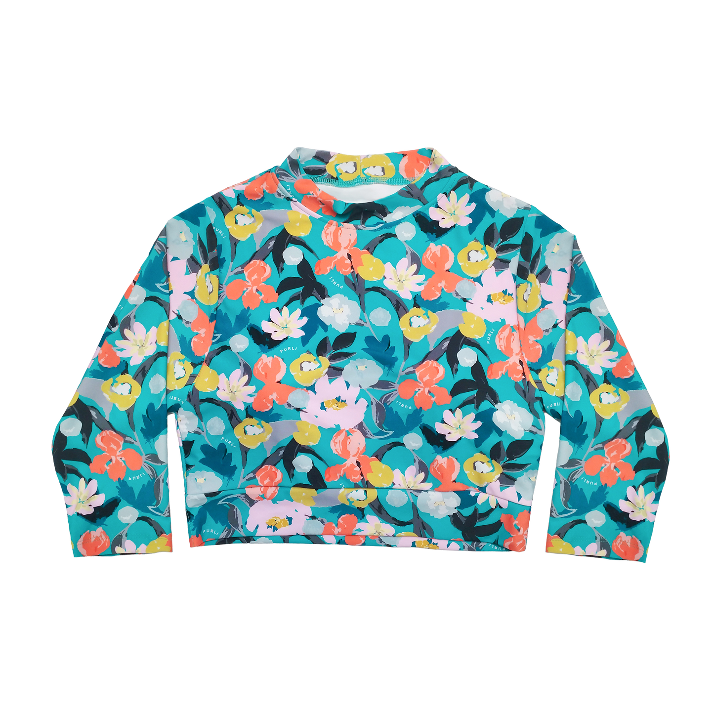 FIORI VIRIDIAN CROPPED 3/4 SLEEVED TOP