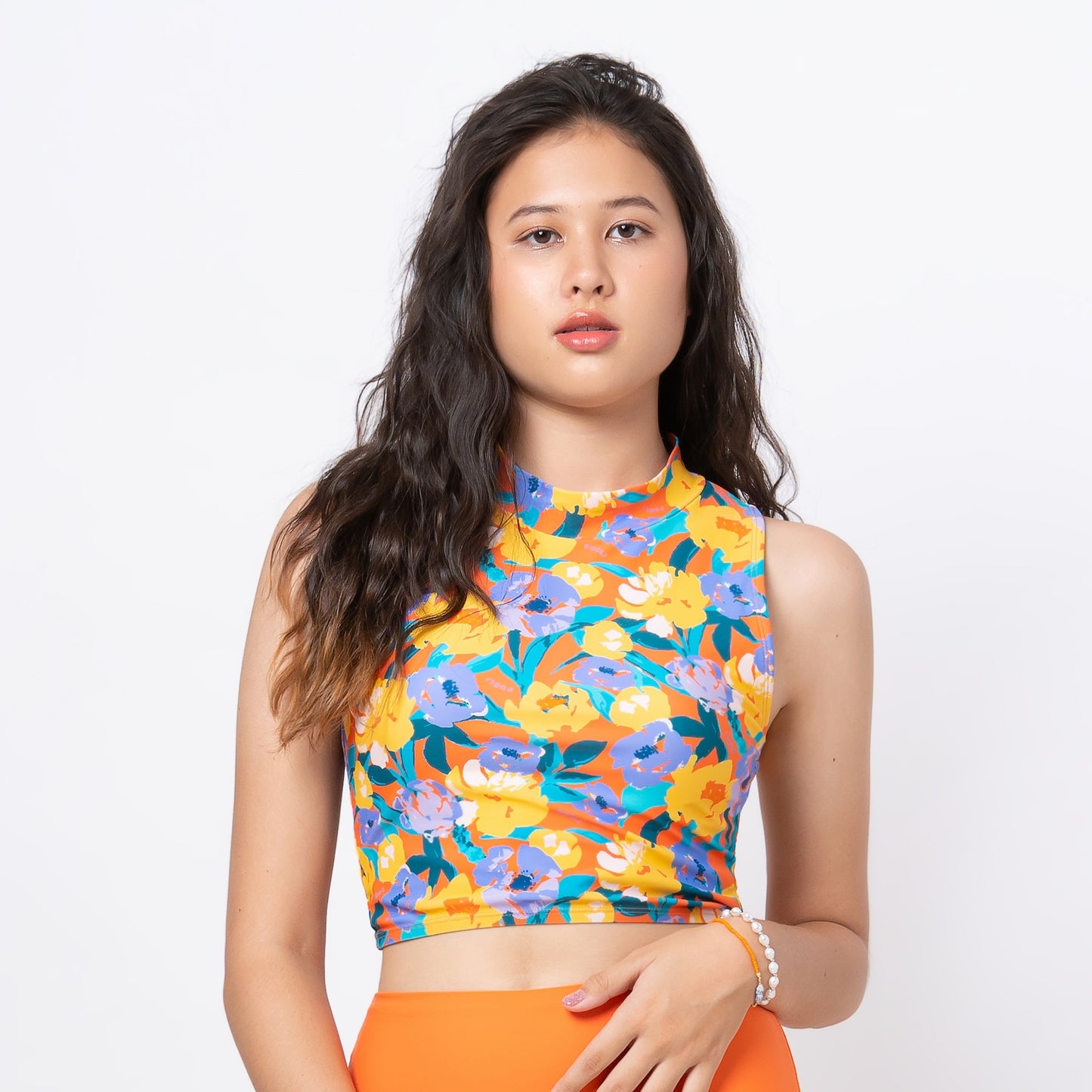 FIORI NECTARINE CROPPED SWIM TOP