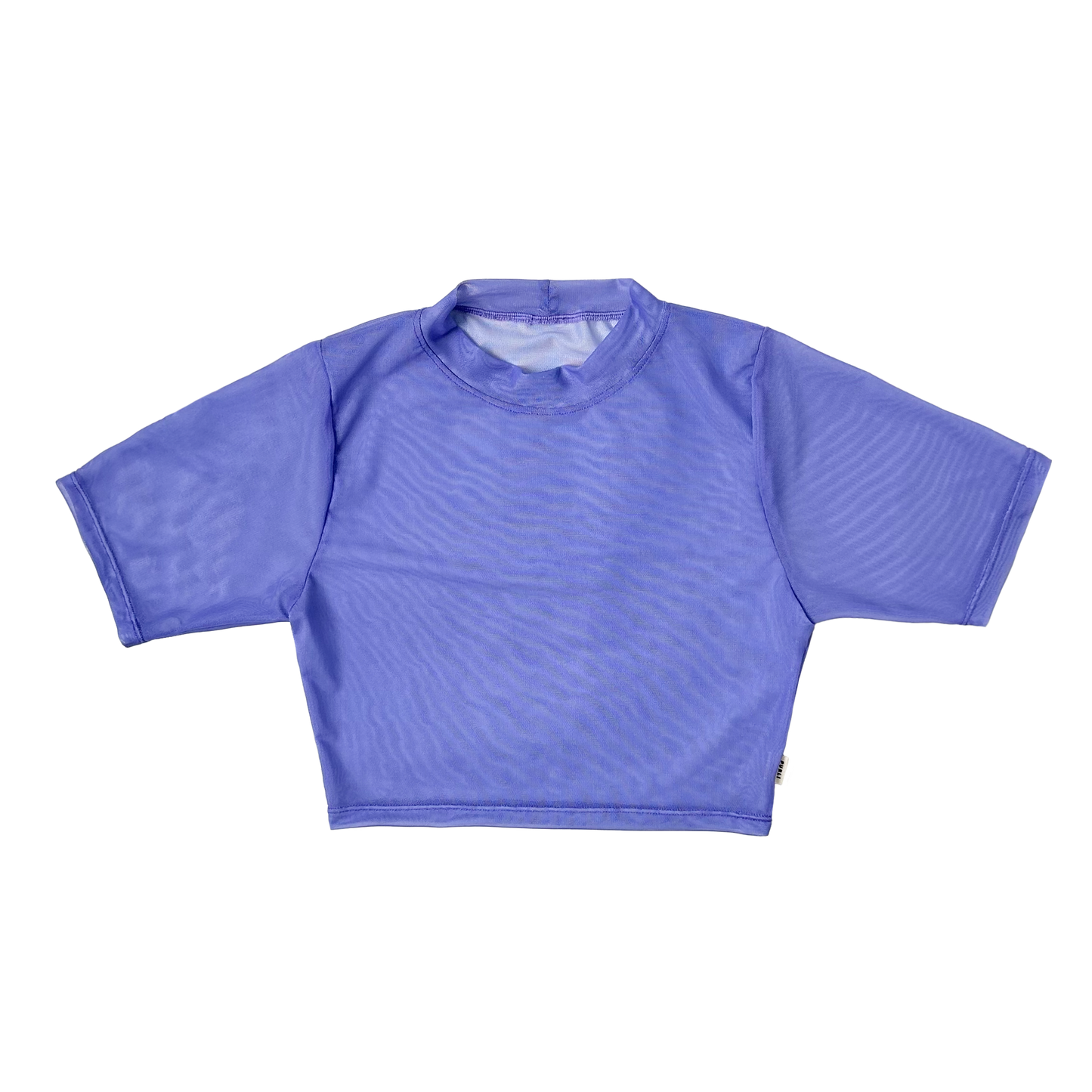 SOLID JACARANDA CROPPED MESH TEE