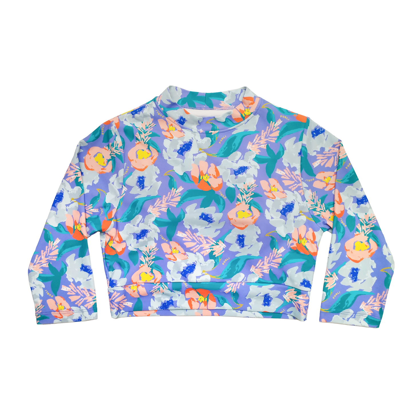 FIORI JACARANDA CROPPED 3/4 SLEEVED TOP