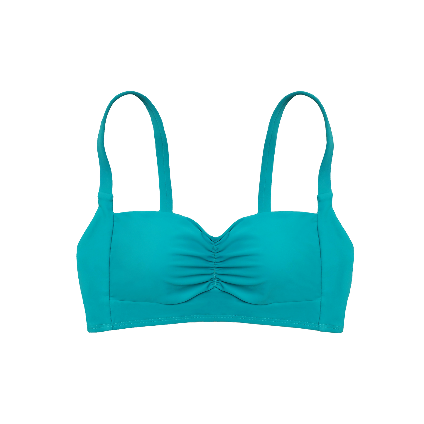 SOLID VIRIDIAN RUCHED BRA