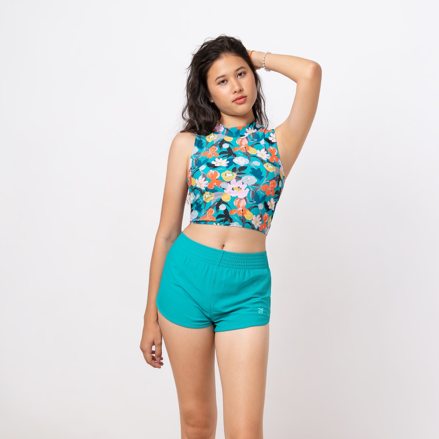 FIORI VIRIDIAN CROPPED SWIM TOP