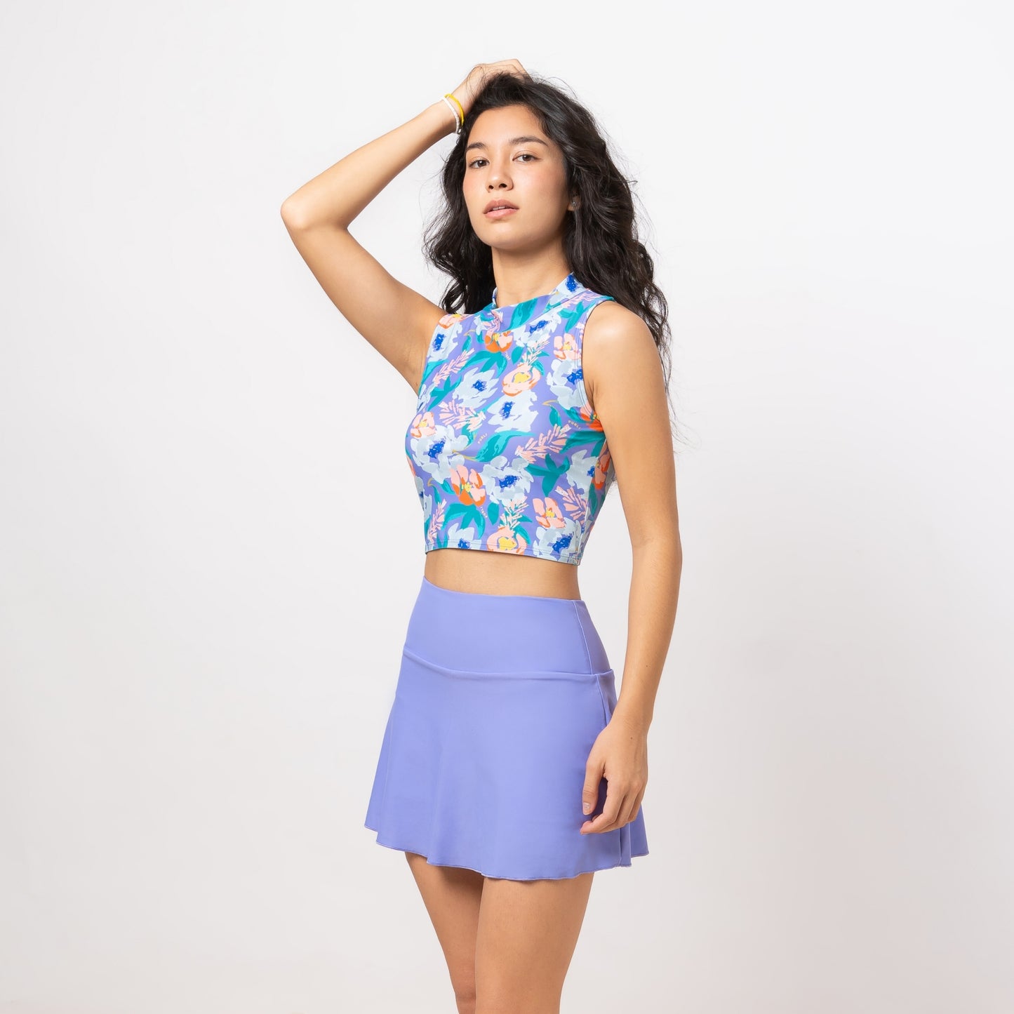 FIORI JACARANDA CROPPED SWIM TOP