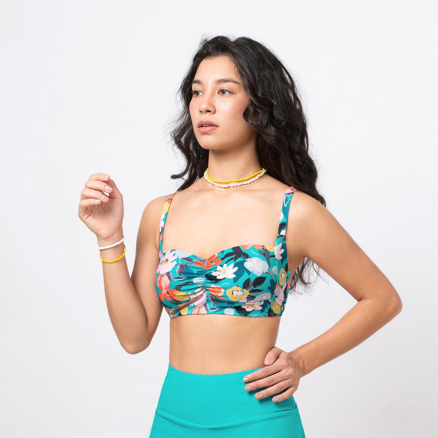 FIORI VIRIDIAN RUCHED BRA