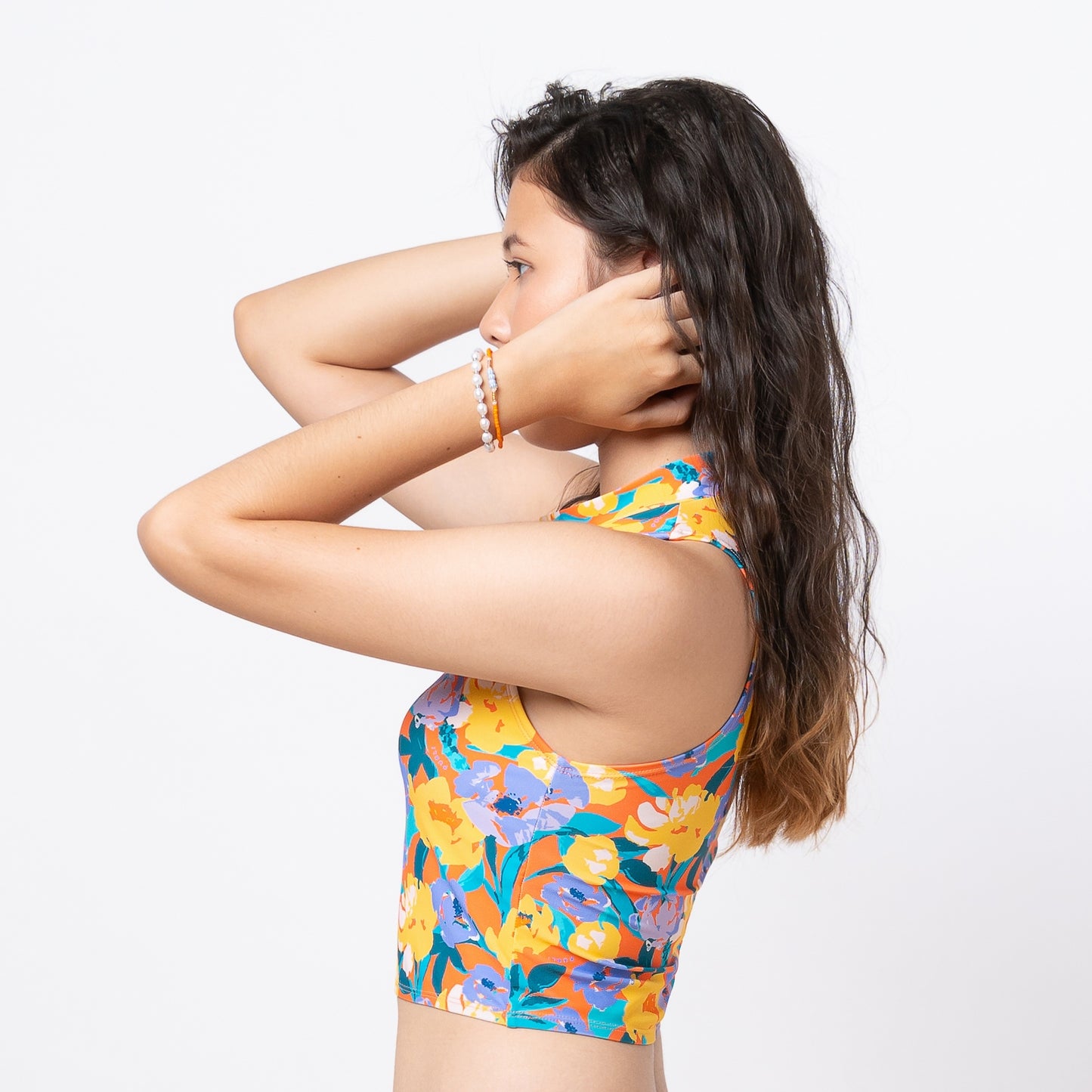 FIORI NECTARINE CROPPED SWIM TOP