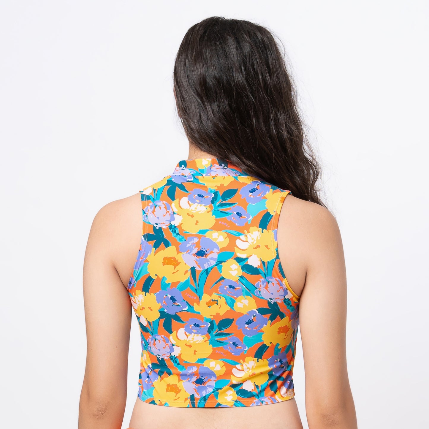 FIORI NECTARINE CROPPED SWIM TOP