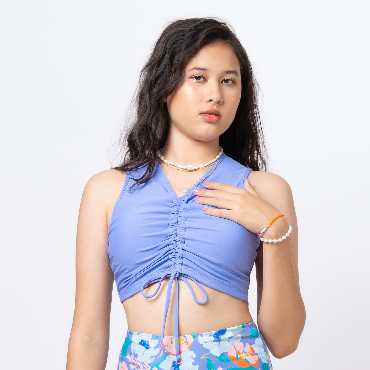 SOLID JACARANDA LEGAMI SLEEVELESS TOP