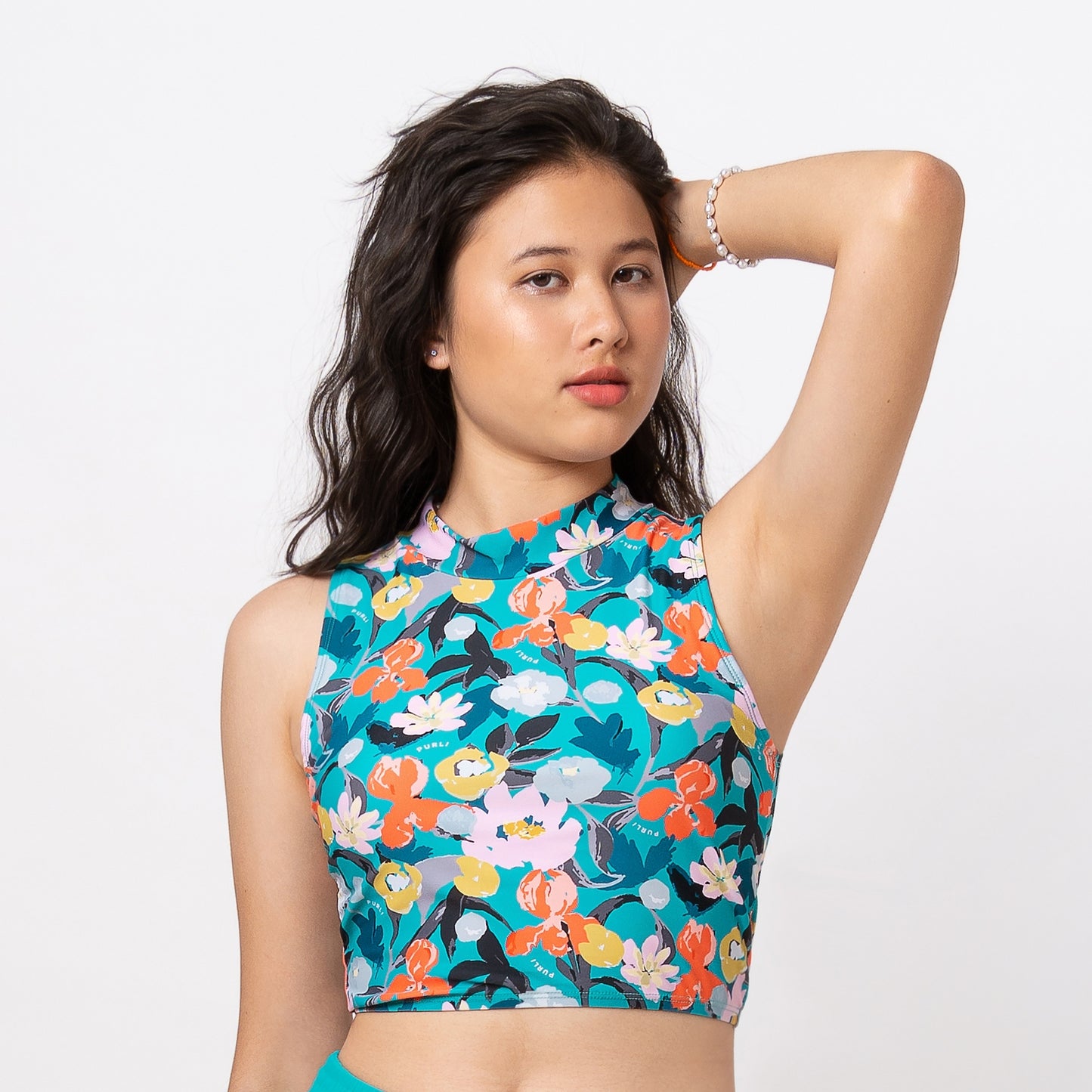 FIORI VIRIDIAN CROPPED SWIM TOP