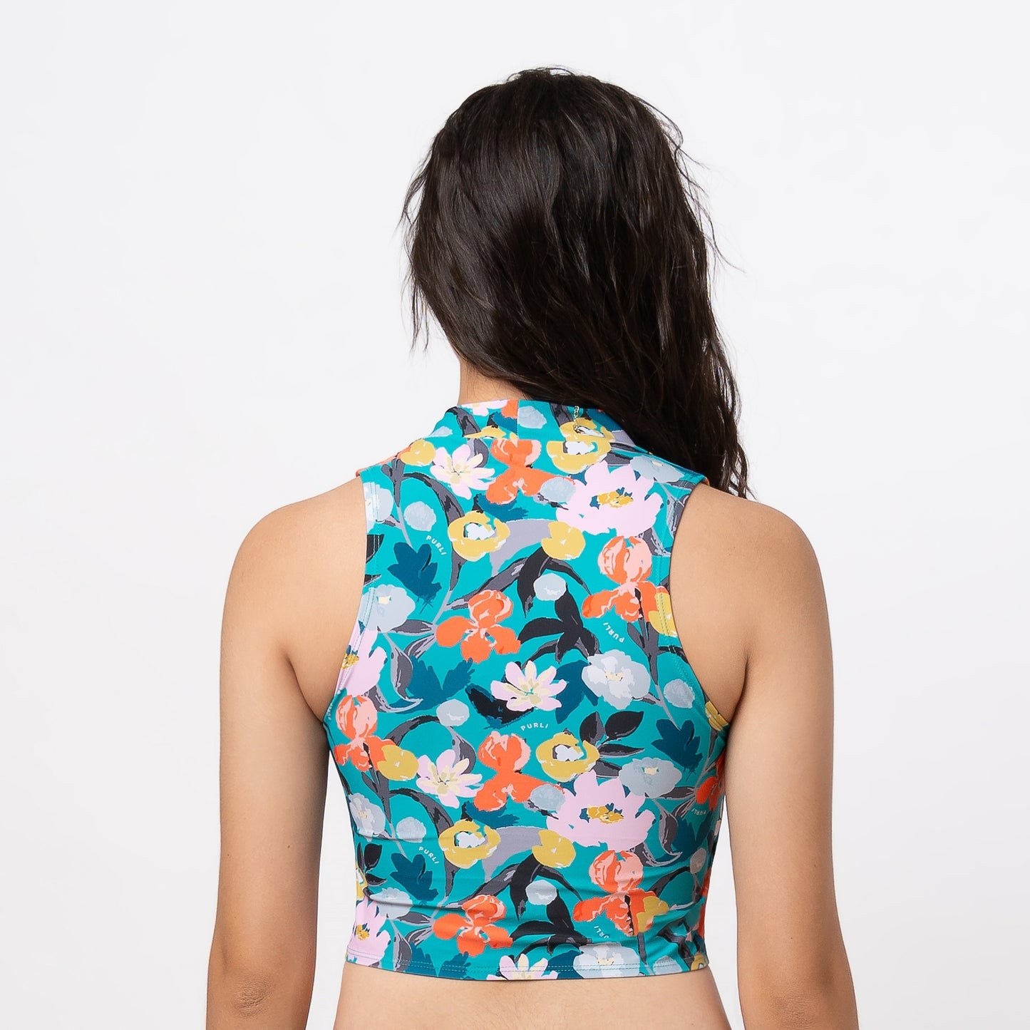 FIORI VIRIDIAN CROPPED SWIM TOP