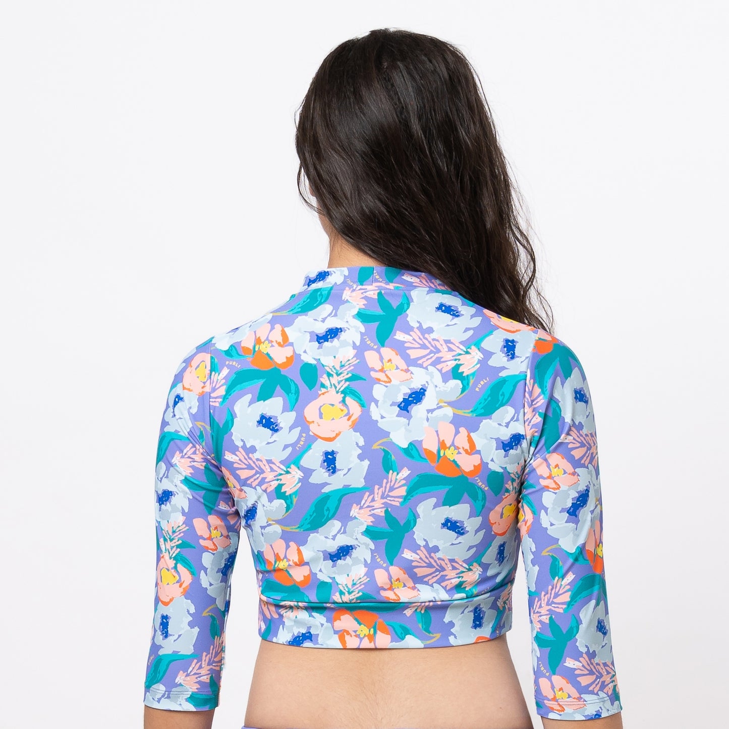 FIORI JACARANDA CROPPED 3/4 SLEEVED TOP