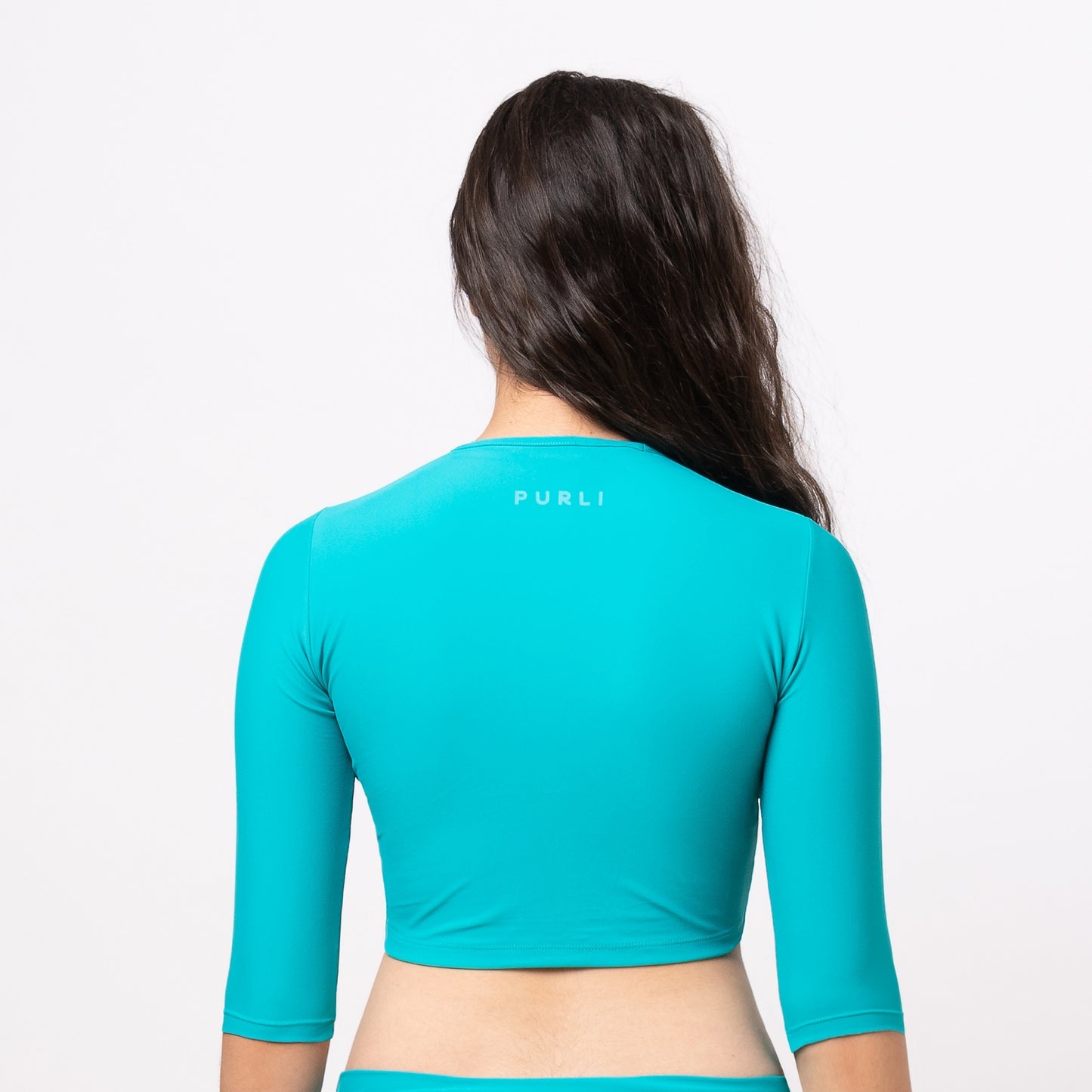 SOLID VIRIDIAN LEGAMI 3/4-SLEEVED TOP