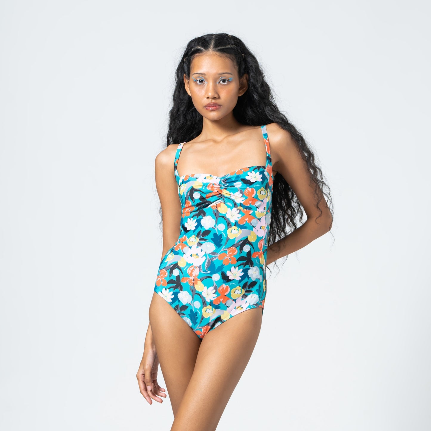 FIORI VIRIDIAN RUCHED ONE-PIECE