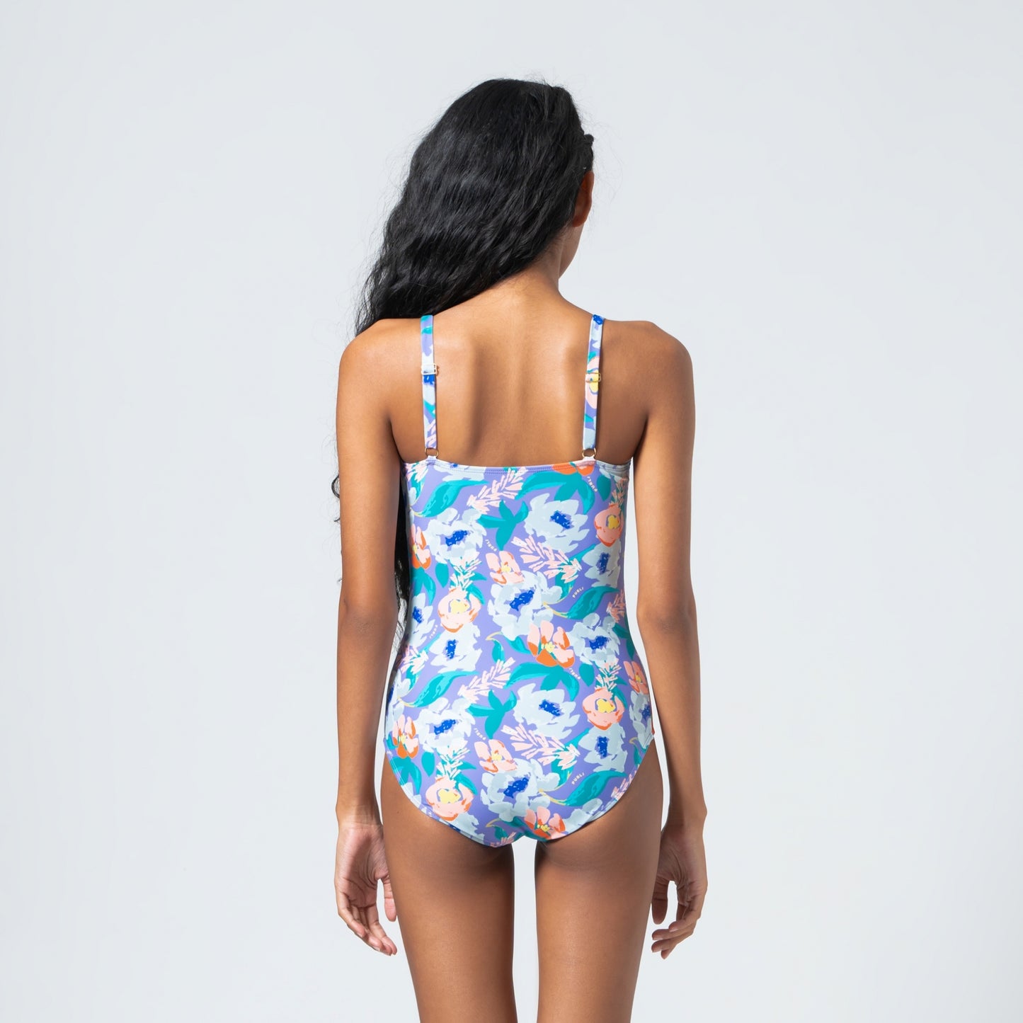 FIORI JACARANDA RUCHED ONE-PIECE