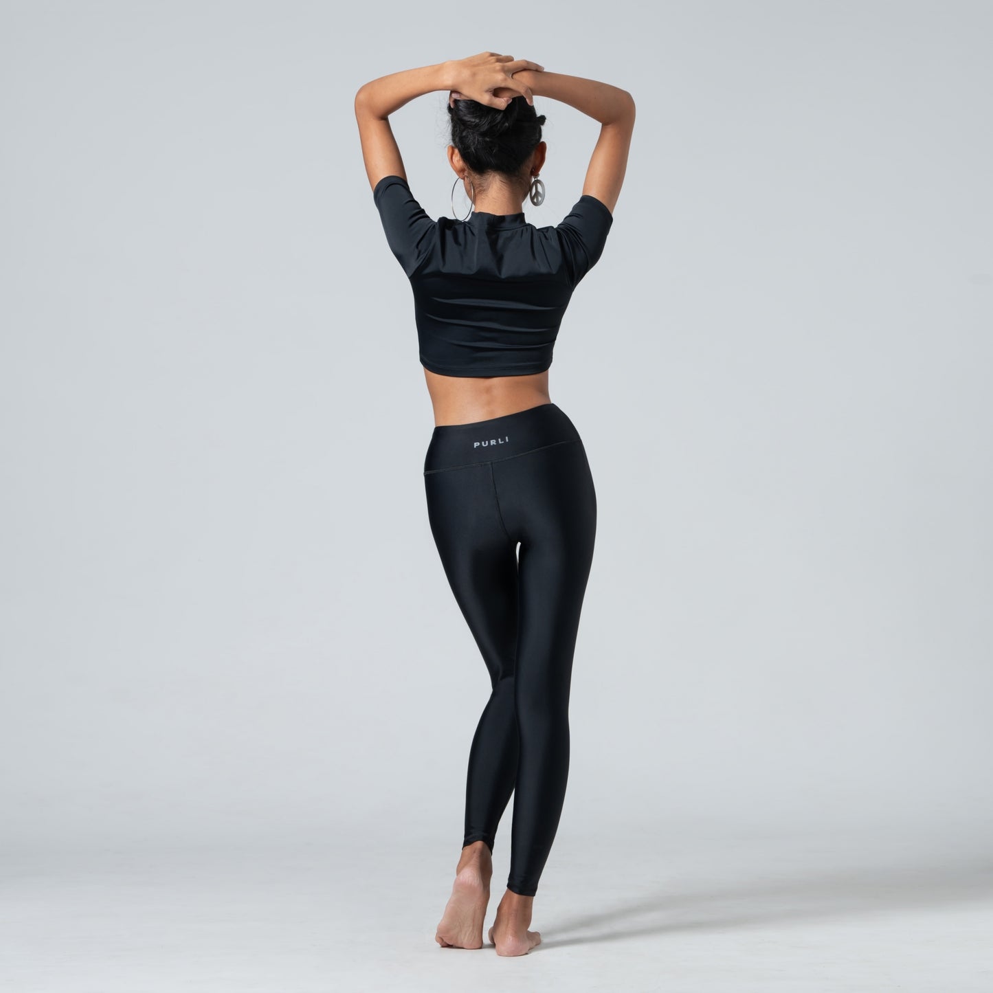 BLACK SWIM LEGGINGS