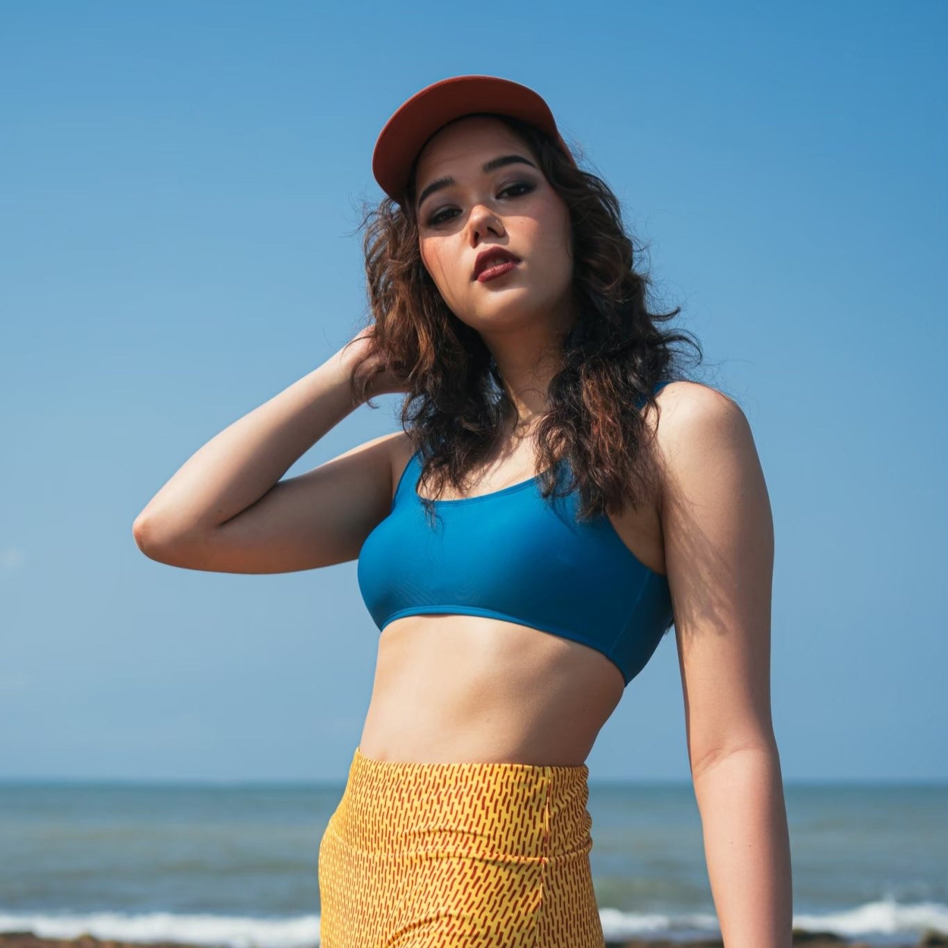 JAMAICAN INDIGO CROP TOP