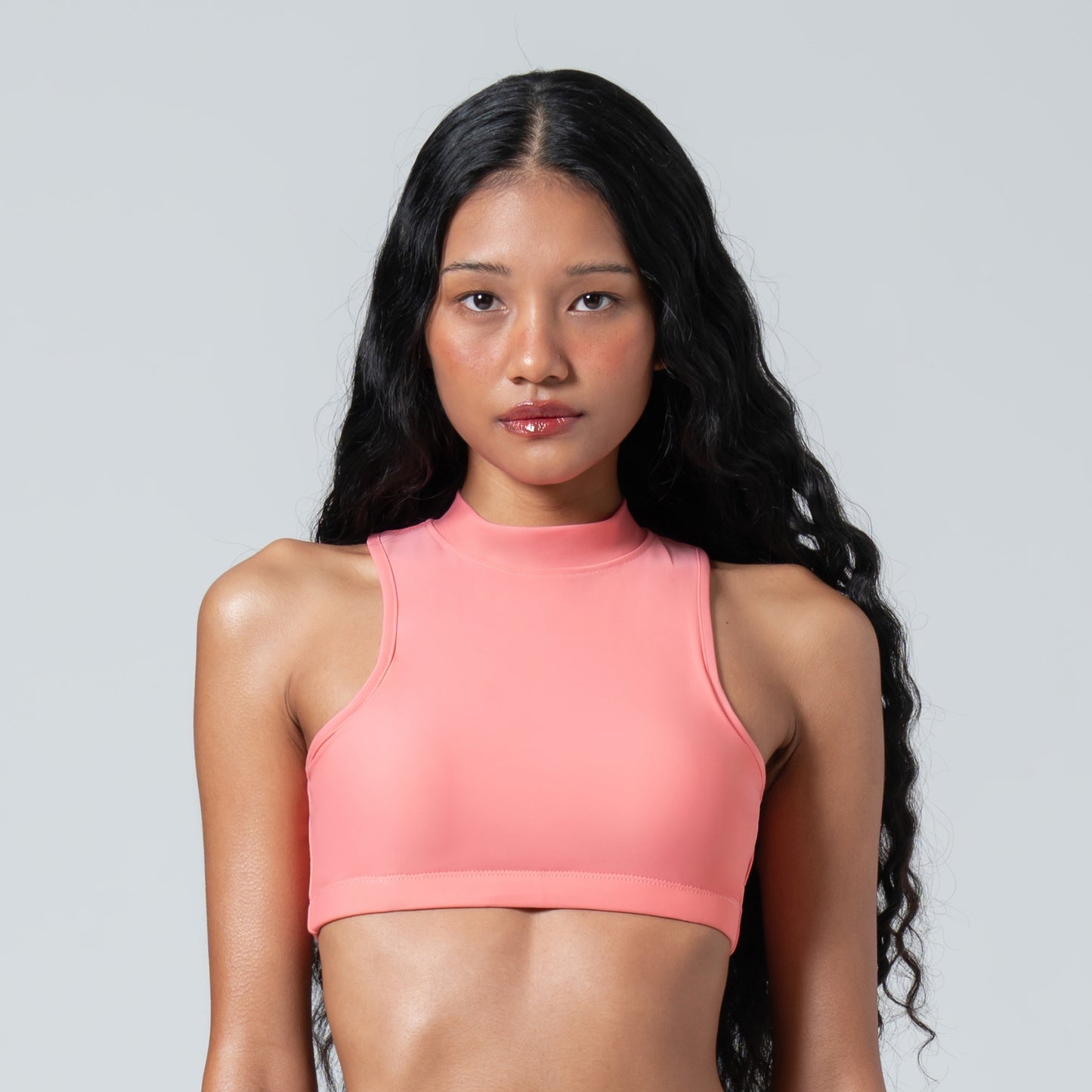 STRAWBERRY ICE HALTER NECK CROPPED TOP