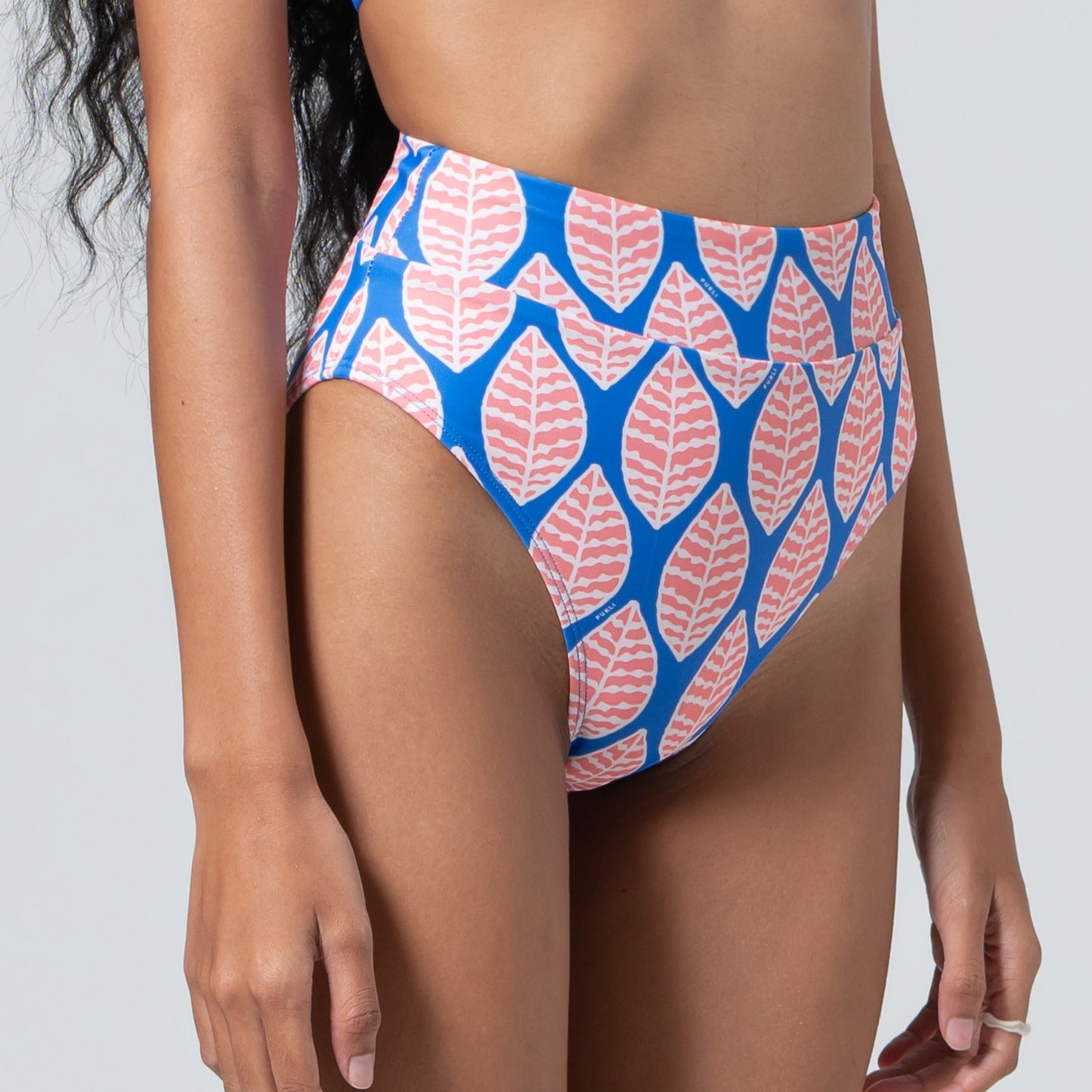 PINK FOLIAGE HIGH CUT BIKINI BOTTOM