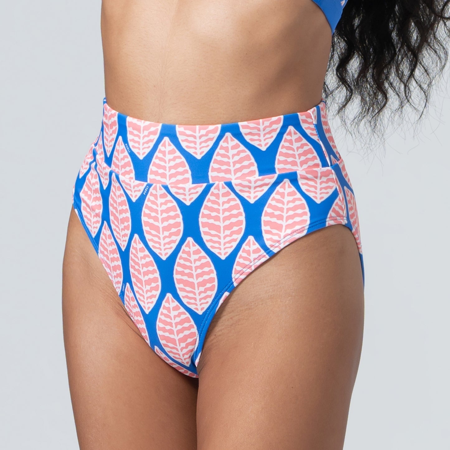 PINK FOLIAGE HIGH CUT BIKINI BOTTOM