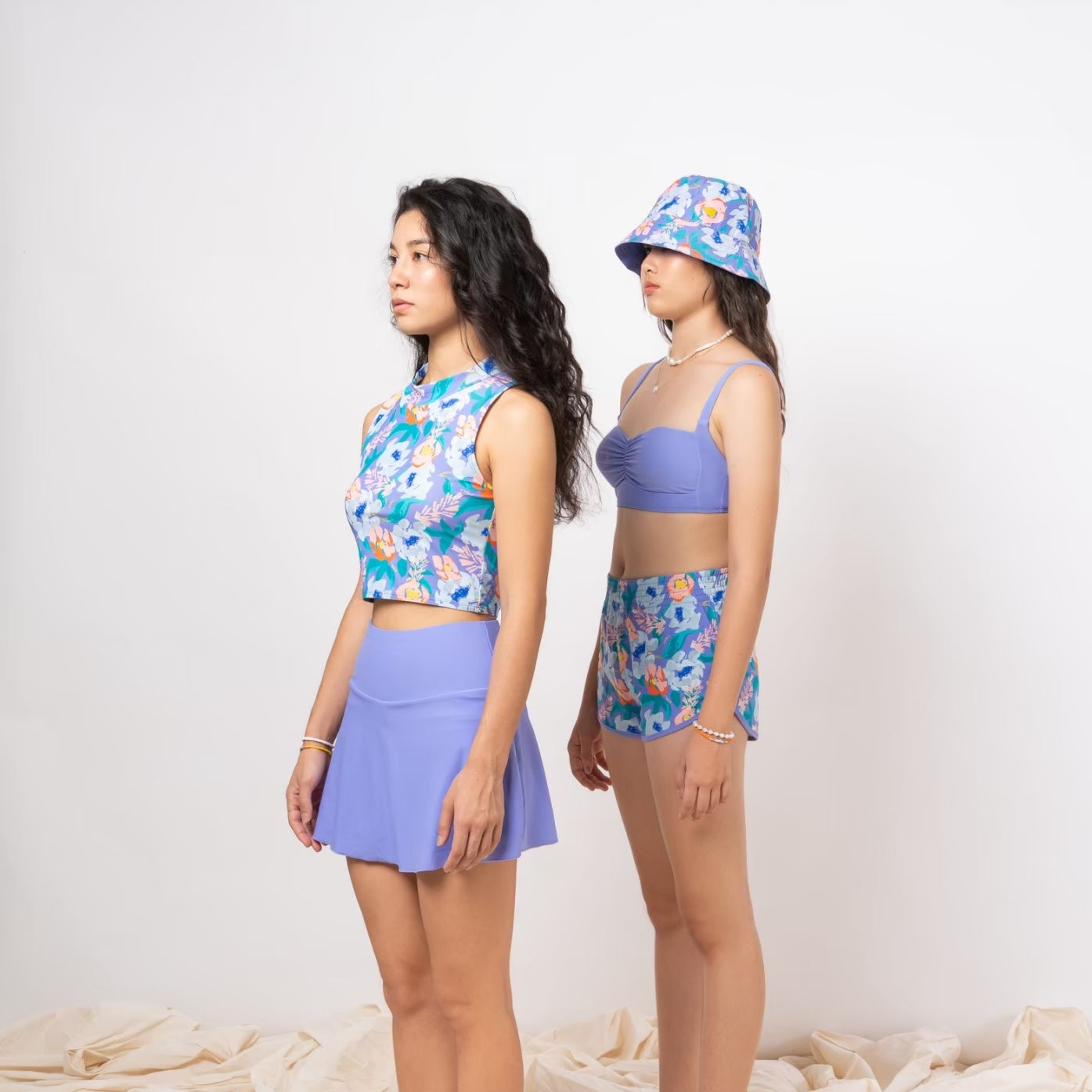 FIORI JACARANDA CROPPED SWIM TOP